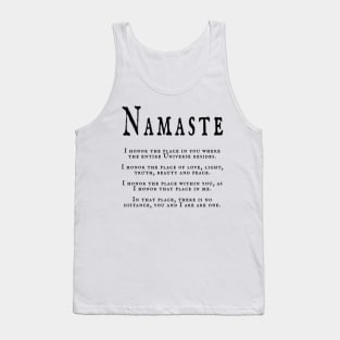 Namaste Yoga Meditation Tank Top